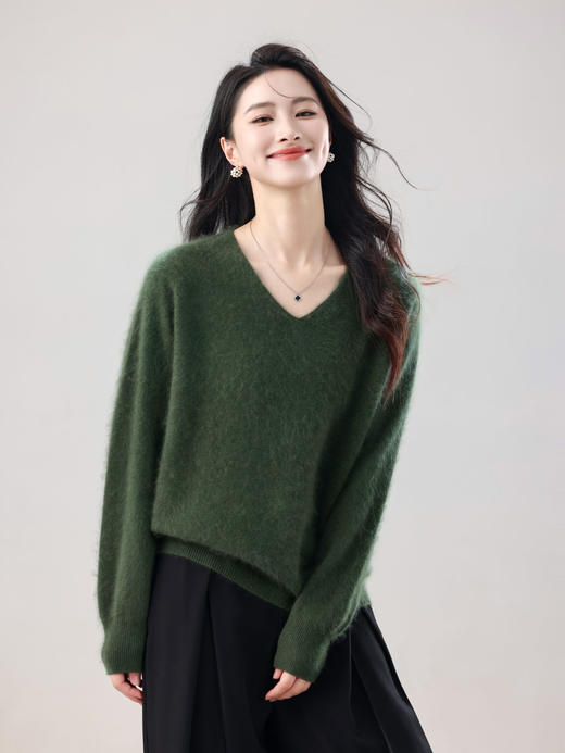 Avann阿曼衣Tasmanian纱线5%羊绒衫拉毛【V领】672 商品图2