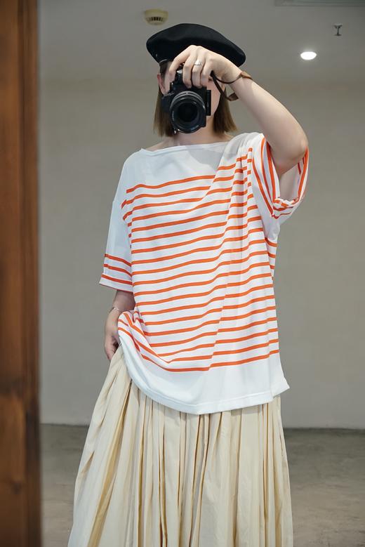 OUTIL经典多色短袖条纹T恤 商品图2