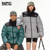 NPC潮牌胸前小皇冠绣花拼接撞色保暖休闲羽绒面包服情侣NP28DJ02 商品缩略图0
