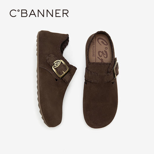 千百度全包勃肯鞋女薄底轻便平底休闲单鞋A25480807 商品图4