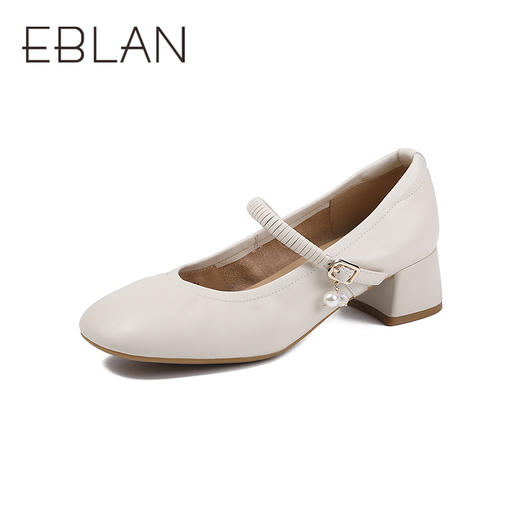 2楼伊伴2025年秋季气质通勤玛丽珍自在粗跟单鞋B25421266 商品图0