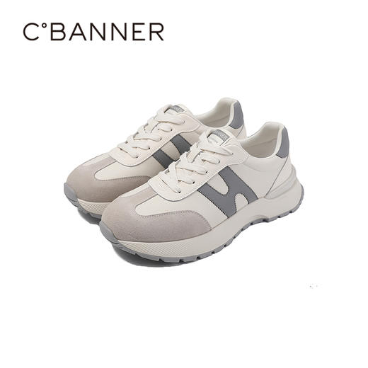 4楼千百度2025秋季耐磨耐穿透气真皮脚垫复古阿甘鞋A25427606 商品图4