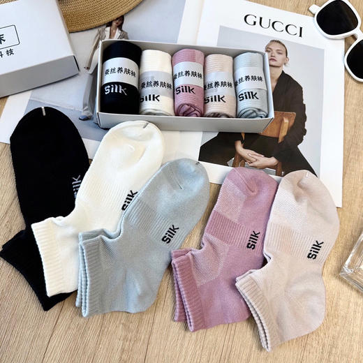 SUNJ8061蚕丝养肤袜 商品图3