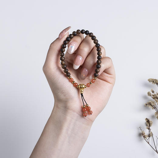 xy0489沉香+南红国风手持手串 商品图8
