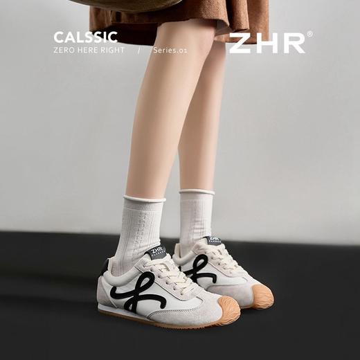 ZHR则则头层猪皮透气软底阿甘鞋女春秋款多巴胺德训鞋百搭休闲鞋 商品图7