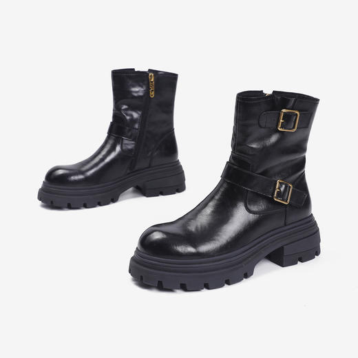 2楼伊伴2024冬季新款冬靴女鞋B24512501 商品图6