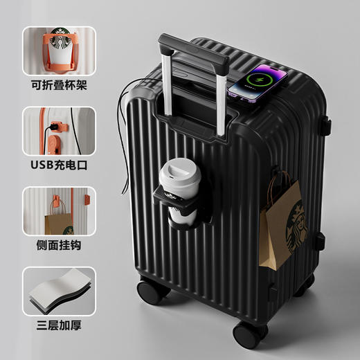 【YW】无忧购【开学好物】学生高颜值结实耐用万向静音轮密码行李箱（截单后3-5天发货) 商品图3