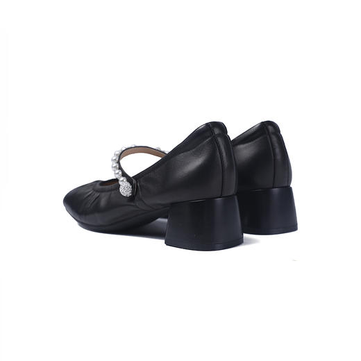 2楼伊伴2025秋季稳健粗跟柔软羊皮玛丽珍单鞋B25421254 商品图5