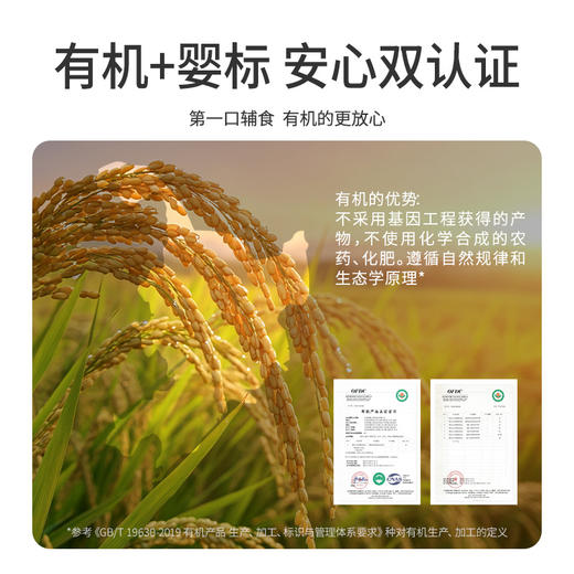 【伊威—婴标有机米粉】婴幼儿有机高铁米粉辅食宝宝米粉4-6个月以上 商品图2