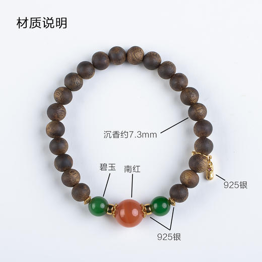 xy0485沉香+南红碧玉吉祥手串 商品图10