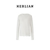 Herlian2025年秋季新品女士轻薄简约logo装饰oversize罩衫T恤衫 商品缩略图4