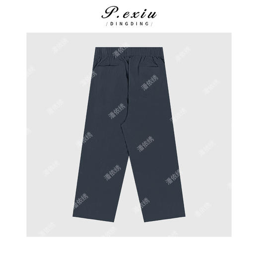 PanYiXiu/潘依绣纸感棉褶皱设计舒适百搭直筒休闲裤 W-63129 商品图2