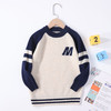 Avann阿曼衣12针M字母袖子拼色运动款儿童羊毛衫MWF27 商品缩略图6