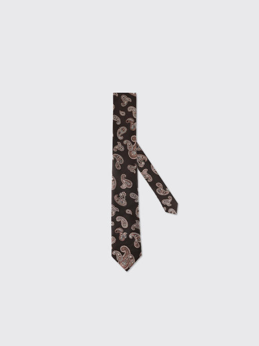 callisto咖色桑蚕丝领带 商品图0