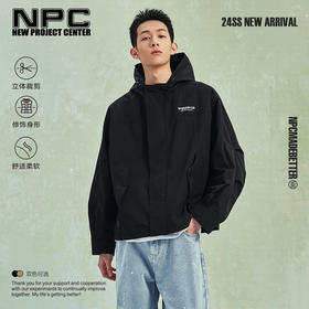 NPC潮牌厚实挺括柔软连帽户外立领夹克外套男潮流NP41TJ18