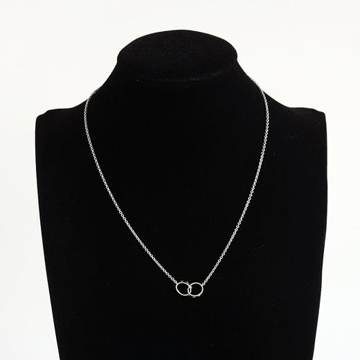 【95新】Cartier卡地亚LOVE系列B7212500 18K白金双环LOVE项链女士现售价：7800！130725TJ33 商品图5