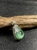 【FC0070】18K金镶嵌翡翠玻璃种阳绿财神吊坠 冰润通透  刚性十足 飘花灵动 商品缩略图2