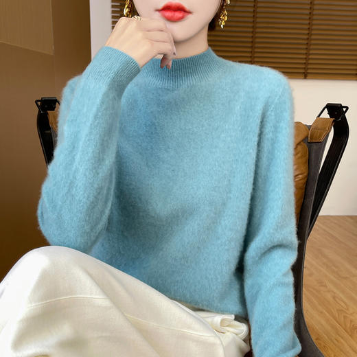Avann阿曼衣一线半高领基础款羊毛衫1101 商品图0