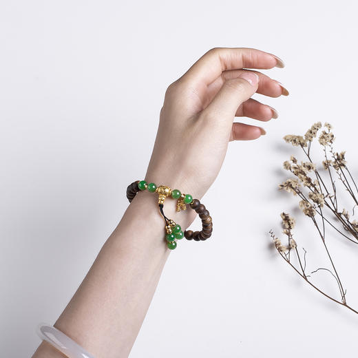 xy0488沉香+碧玉貔貅金刚杵手串 商品图10