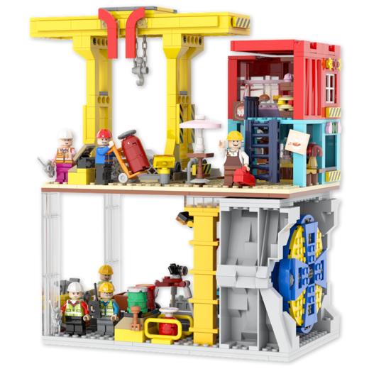 羊角盾构机工场双层积木 商品图11