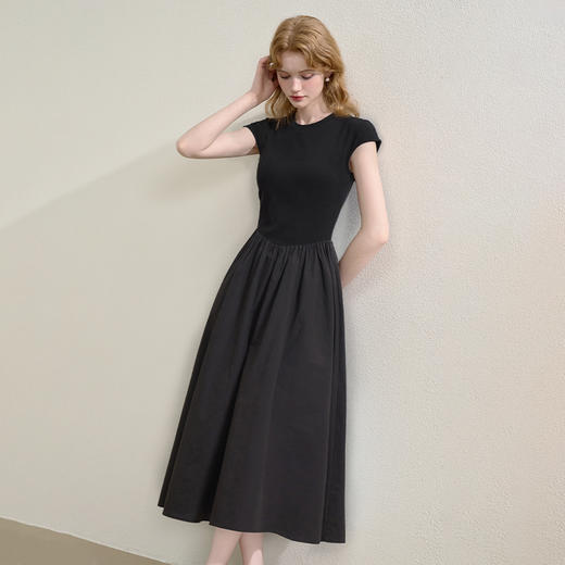 简约气质拼接大伞摆弹力针织背心裙女夏季连衣裙V0650255 商品图1