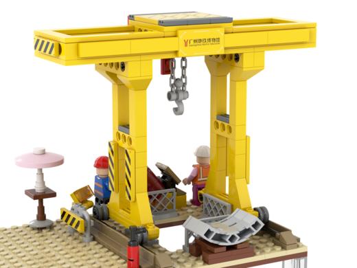 羊角盾构机工场双层积木 商品图4