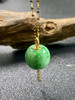 【FC0059】18K金镶嵌翡翠飘绿桶珠吊坠 飘花灵动 美观大气 商品缩略图2