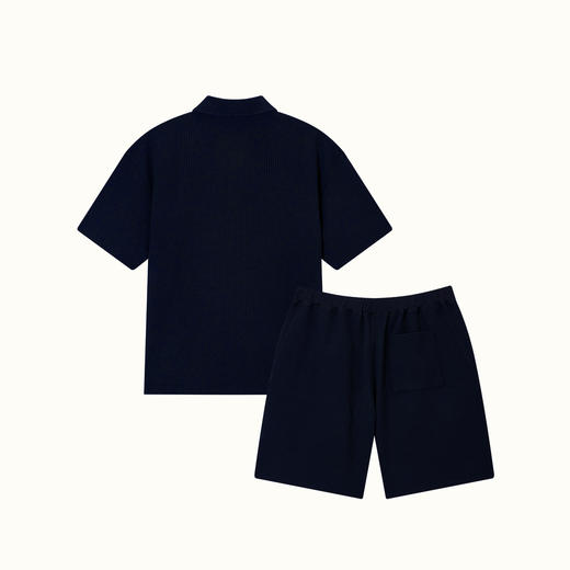 NPC潮牌胸口字母刺绣【华夫格】polo领运动套装男舒适透气NP55TP70 商品图1