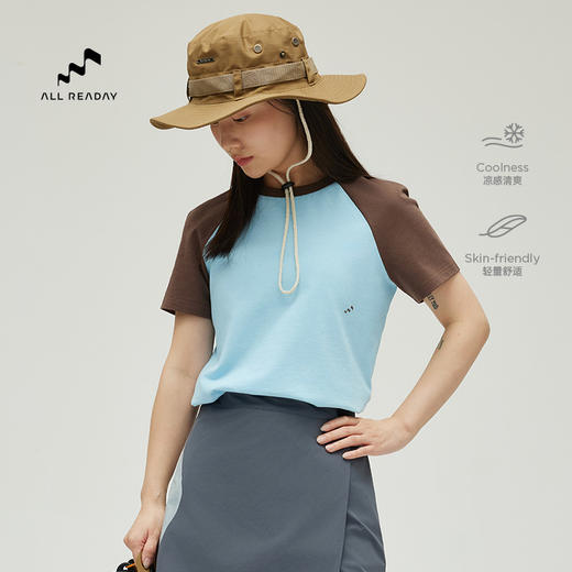 AllReaday新奇天女生插肩袖合身短袖T恤WM24SSTS01 商品图5