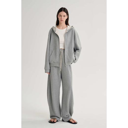 MAISON CECILE 春秋亚麻宽松休闲连帽卫衣外套/松紧腰抽绳长裤 商品图0