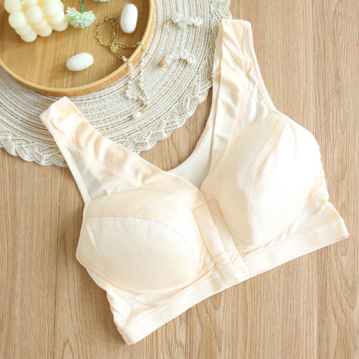 丁摩 高端品质桑蚕丝针织真丝文胸无刚托前扣文胸S020 商品图6