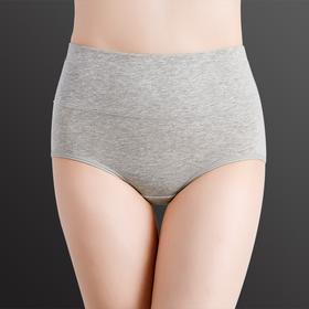 丁摩 【3条装】高腰女士内裤女100%纯棉收腹全棉裆抗菌透气三角短裤大码提臀红色胖5ZF-1100