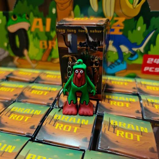 盲盒来袭！【公仔挂件，独特造型！】新品外国AI山海经手办 通通通木棍人Tralala 穿鞋鲨鱼公仔挂件-QA 商品图1