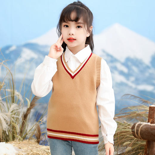 Avann阿曼衣7针学院风拼色马甲MWF10 商品图3