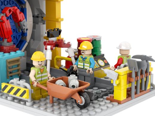 羊角盾构机工场双层积木 商品图13