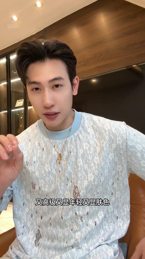 T4311SDSA夏季新款男士痞帅韩系简约烫钻星星圆领短袖T恤小众设计上衣 商品图0