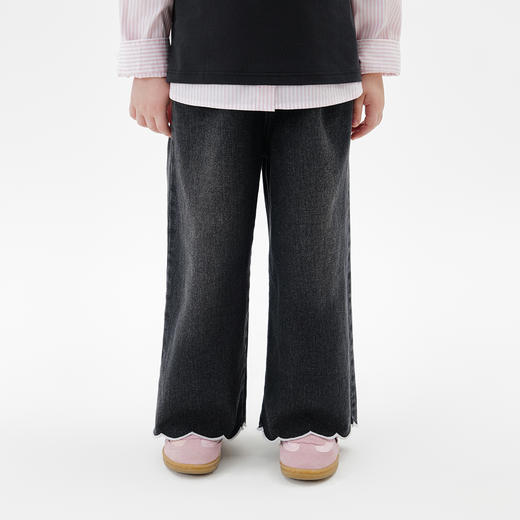 马克珍妮女童云感纯棉直筒牛仔裤2025年秋装新款551512 商品图1