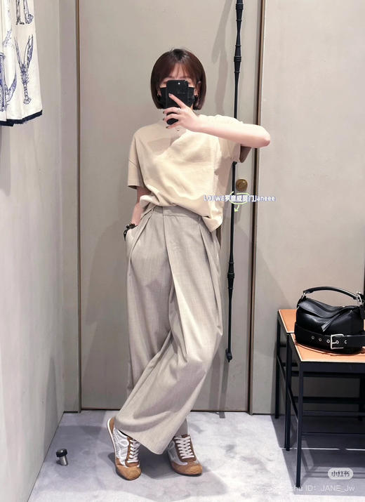 728-4 独家圆正夯货 lew早秋精纺羊毛9分阔腿裤 我腰围78穿40刚好 商品图8