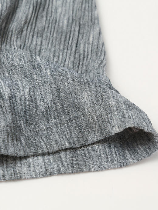 简约不简单✨ 灰色纹理圆领 T 恤 基础款百搭上衣 商品图4