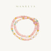 Manreya玛芮雅浅粉星芒粉水晶珍珠手串双圈手链粉色串珠精致气质|粉水晶，铜镀金， 长度约：34cm 商品缩略图0