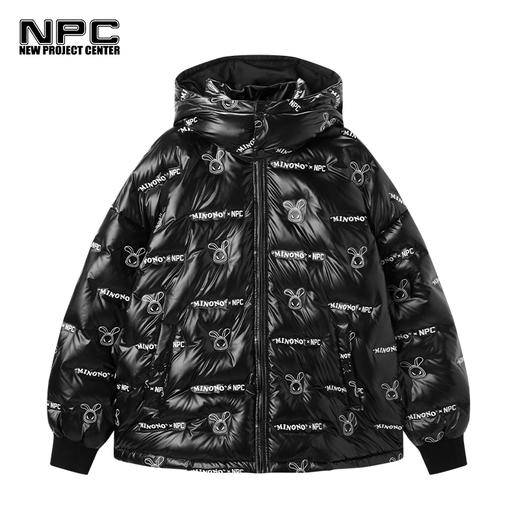 NPC潮牌男装满印MINONO夜光连帽冬季短款加厚羽绒服NP28DJ41 商品图3
