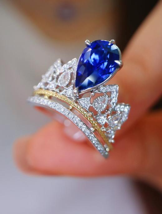 2.65ct刻面蓝宝石戒指 商品图3