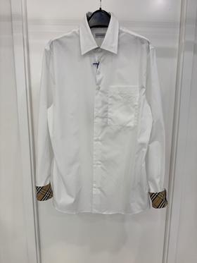 男款格纹袖口长袖衬衫007