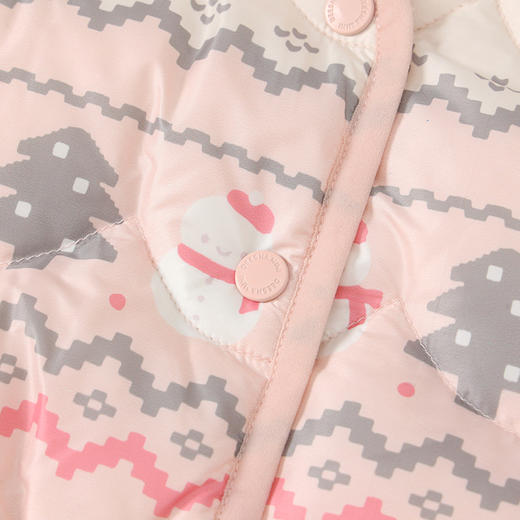 笛莎Deesha 童装女童羽绒服2025冬新款女童可爱印花轻薄羽绒服 商品图4
