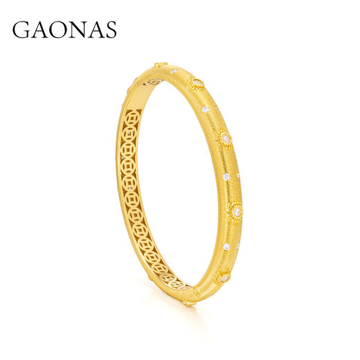 GAONAS  罗马假日 时尚贵气金色手镯11540SGO 商品图1