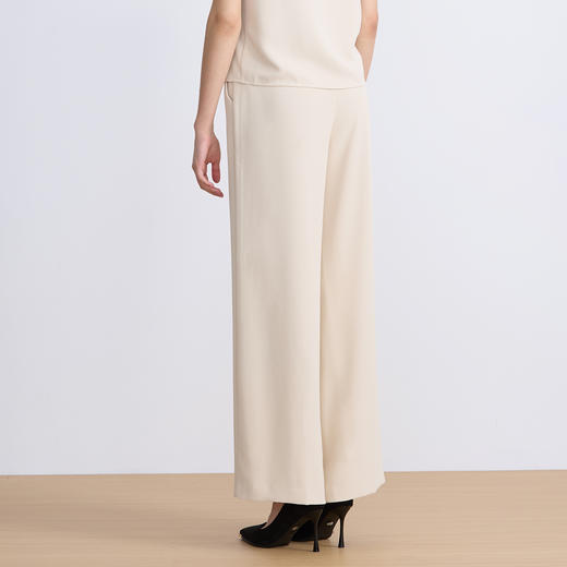 EITIE爱特爱夏新款高腰纯色通勤显瘦干练百搭直筒长裤7805508 商品图4