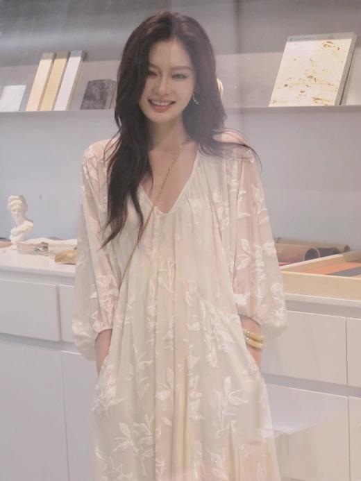 法式鱼尾植绒拼接长裙送防透吊带 商品图6