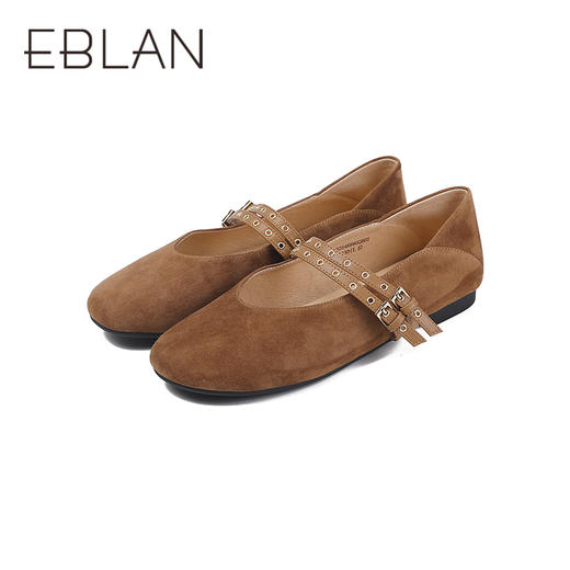 2楼伊伴2025年秋季低跟设计，舒适暴走羊绒鞋面单鞋B25488602 商品图4