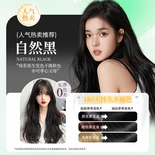 【林栖好物】同仁堂染发膏染发剂，植物不伤发盖白发，天然不刺鼻，一支黑油自己在家一洗彩染发膏一洗就黑染发剂！ 商品图4