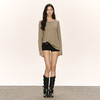 Ariseism 美式复古薄款微透长袖T恤女秋季新款辣妹露肩宽松上衣 商品缩略图3